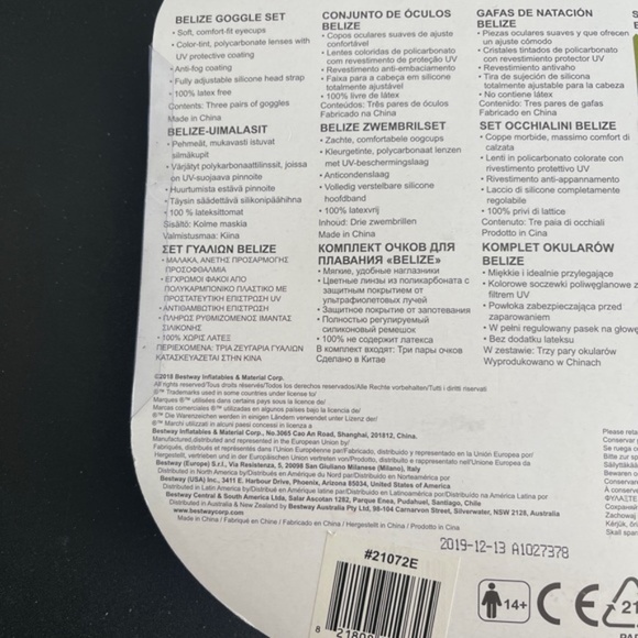 Summer Googles swim Belize adult set 3 pieces - Picture 4 of 4